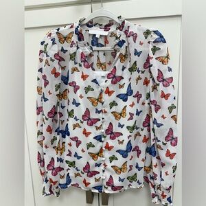 Sugarlips Multicolor Butterfly Print Blouse